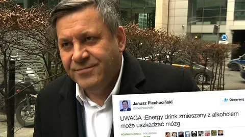 Janusz Piechociński na Twitterze o napojach energetycznych
