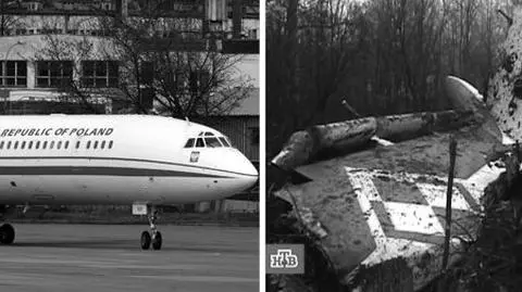 Samolot przed i po katastrofie