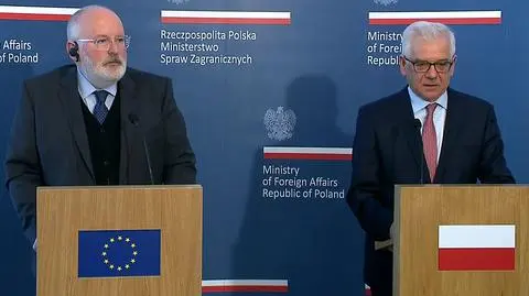Timmermans po serii spotkań: zmiana w klimacie naszych relacji
