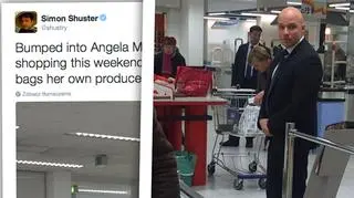 Zdjęcie Merkel zamieścił na Twitterze dziennikarz