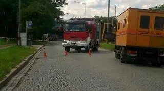Służby zabezpieczały miejsce awarii