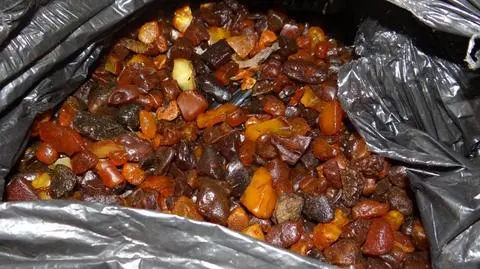 Prawie 100 kg bursztynów w podłodze busa. „Rekord”