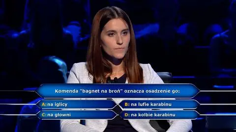 Milionerzy: Co oznacza komenda "bagnet na broń"? Pytanie i odpowiedź