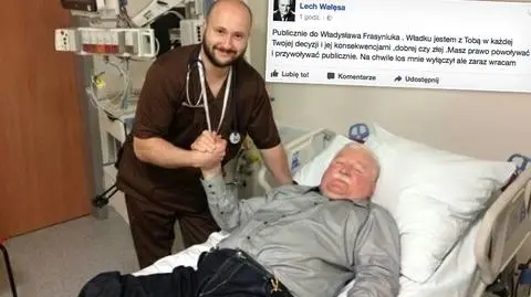 Wałęsa pisze do Frasyniuka: na chwilę los mnie wyłączył, zaraz wracam