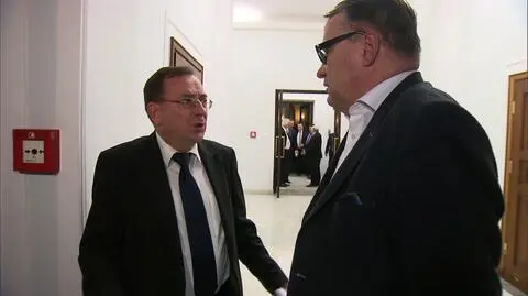 Kłótnia na sejmowym korytarzu