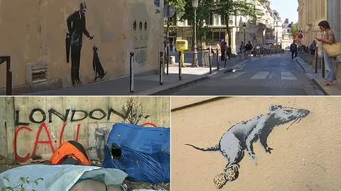 Banksy w Paryżu. Polityczne murale