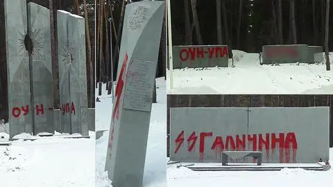 Ukraina. Wandale pomazali farbą polski cmentarz w Bykowni