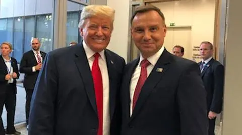 U.S. President Donald Trump with his Polish counterpart Andrzej Duda