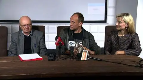 Paweł Kukiz na konferencji prasowej