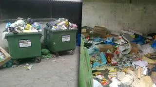 Góra śmieci rośnie pod oknami mieszkańców 