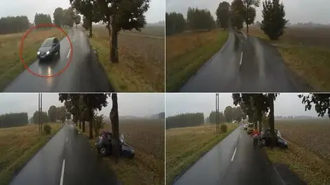 21-latka uderzyła w drzewo, zginęła na miejscu. Policja publikuje film świadka wypadku