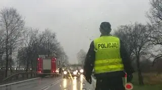 W miejscu wypadku tworzyły się korki, ruchem kierowała policja