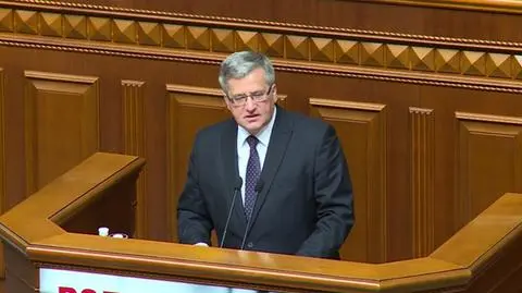Bronisław Komorowski mówił o "wspólnej przyszłości" Polski i Ukrainy