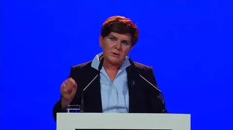 Beata Szydło na konwencji programowie