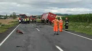 Wypadek na drodze krajowej nr 5. Jedna osoba nie żyje