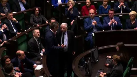 Andrzej Halicki i Jarosław Kaczyński porozmawiali w sejmie