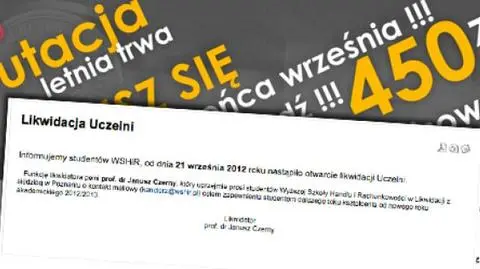 Takie ogłoszenie pojawiło się na stronie uczelni