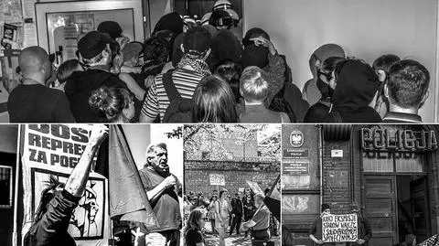 Przepychanki z policją po pikiecie anarchistów. Są zatrzymani