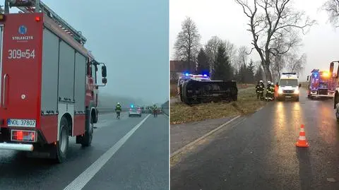 Karambol pod Olsztynem i wypadek w Skarbcu. Dwa wypadki