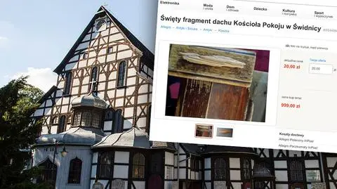 Świdnica: fragment kościelnego dachu na internetowej aukcji