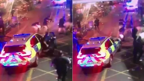 Nagranie przedstawia błyskawiczną reakcję policji na zamach