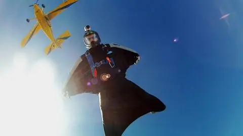 Wingsuit: jechał pobić rekord świata, zgubił sprzęt
