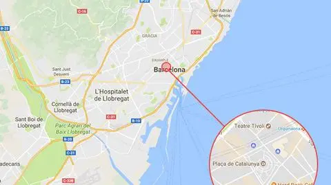 Plac Kataloński znajduje się w ścisłym centrum Barcelony