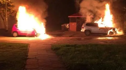 Nocne pożary samochodów w Gdańsku