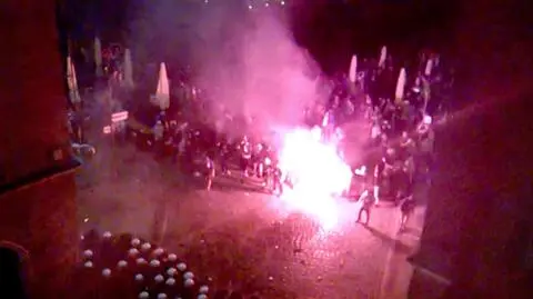 Policja starła z pseudokibicami po sukcesie Lecha