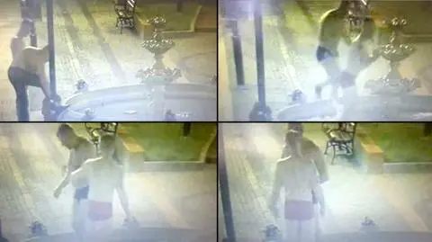 Rozebrali się i zniszczyli fontannę. 
Policja szuka mężczyzn z nagrania