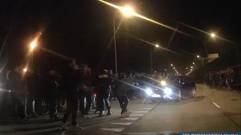 Nielegalny wyścig ulicami Kielc skończył się policyjną kontrolą