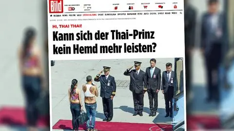 Niemcy. Książę z Tajlandii na zakupach z kochanką i pudlem