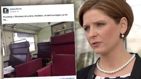 Joanna Mucha o pociągu. Mucha: myślałam, że takich pociągów już nie ma