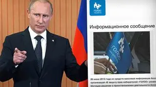 "Zagraniczny agent" to często ten, kto sprawia Władimirowi Putinowi problemy