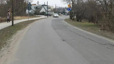 Ulica Pusta jeszcze z dziurami ale już bez samochodów