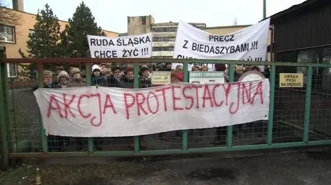 Protesty na Śląsku. Żony wspierają protestujących górników