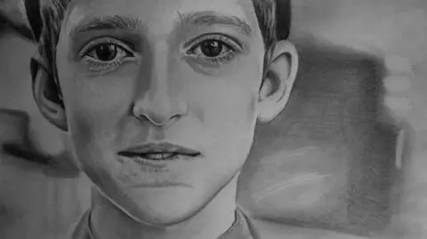 Maluje, choć nie ma rąk.
Z Wiednia wrócił z nagrodą