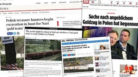 Zagraniczne media o poszukiwaniach "złotego pociągu"