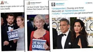 Gwiazdy pojawiły się na gali z hasłem "Je suis Charlie"