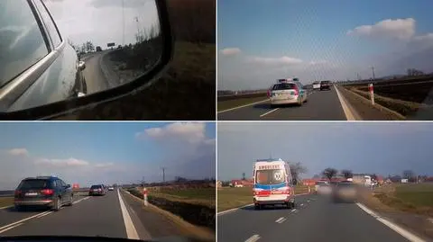 Amatorskie nagranie pokazujące przejazd prezydenckiej kolumny
