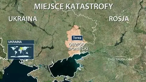 To tu spadł malezyjski samolot