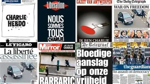 Prasa po zamachu na "Charlie Hebdo". "Zamordowana wolność", "Obrzydliwy szantaż", "Barbarzyństwo"