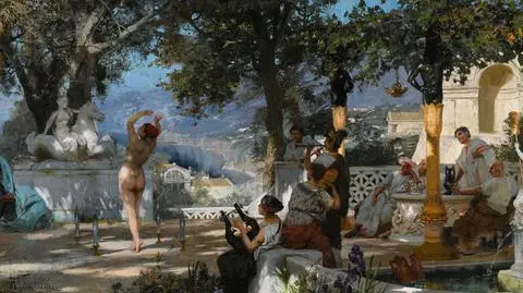 Obraz Henryka Siemiradzkiego "Taniec wśród mieczów"