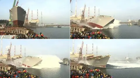 Wodowanie fregaty. "El-Mellah" będzie szkolnym żaglowcem dla Algierii