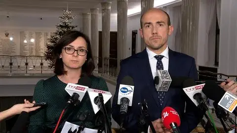 Borys Budka i Kamila Gasiuk-Pihowicz na konferencji w Sejmie mówili o projekcie PiS