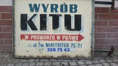 Wrocław: szyld reklamujący "wyrób kitu" zniknął z ulicy