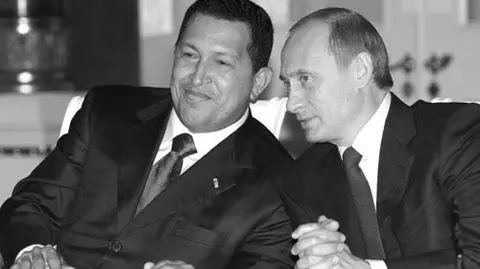 Putin i Chavez - bliscy sojusznicy