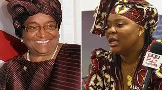 Leymah Gbowee (P) ostro skrytykowała prezydent Liberii Ellen Johnson-Sirleaf (L)