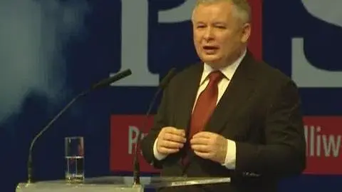 Jarosław Kaczyński na kongresie PiS