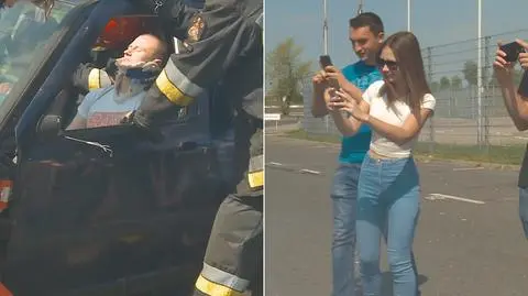 Lubin: policjanci przypominają co jest najważniejsze po wypadku